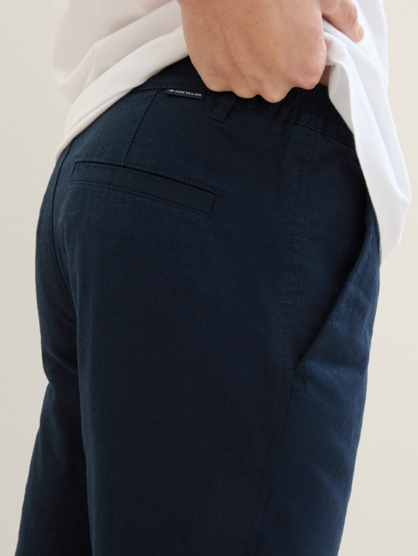 Tom Tailor Regular Navy Linen Chino