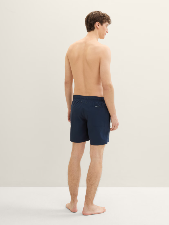 Tom Tailor Navy Swimming Short With Elastic Waist