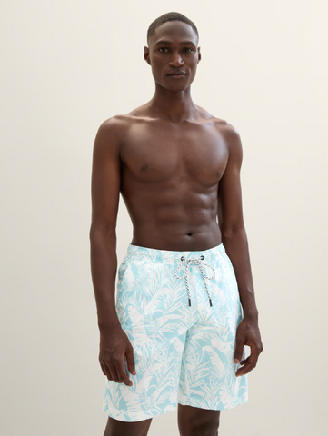 Tom Tailor Blue Swimming Short With An All-Over Print