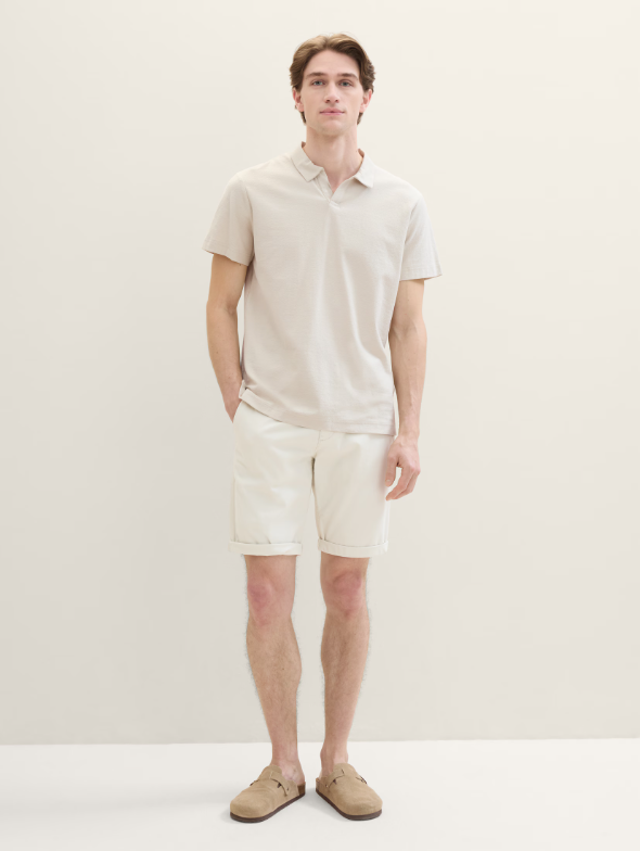 Tom Tailor Cotton OffWhite Chino Short