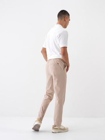 Xint Slim Fit Cotton Beige Jogger Pant