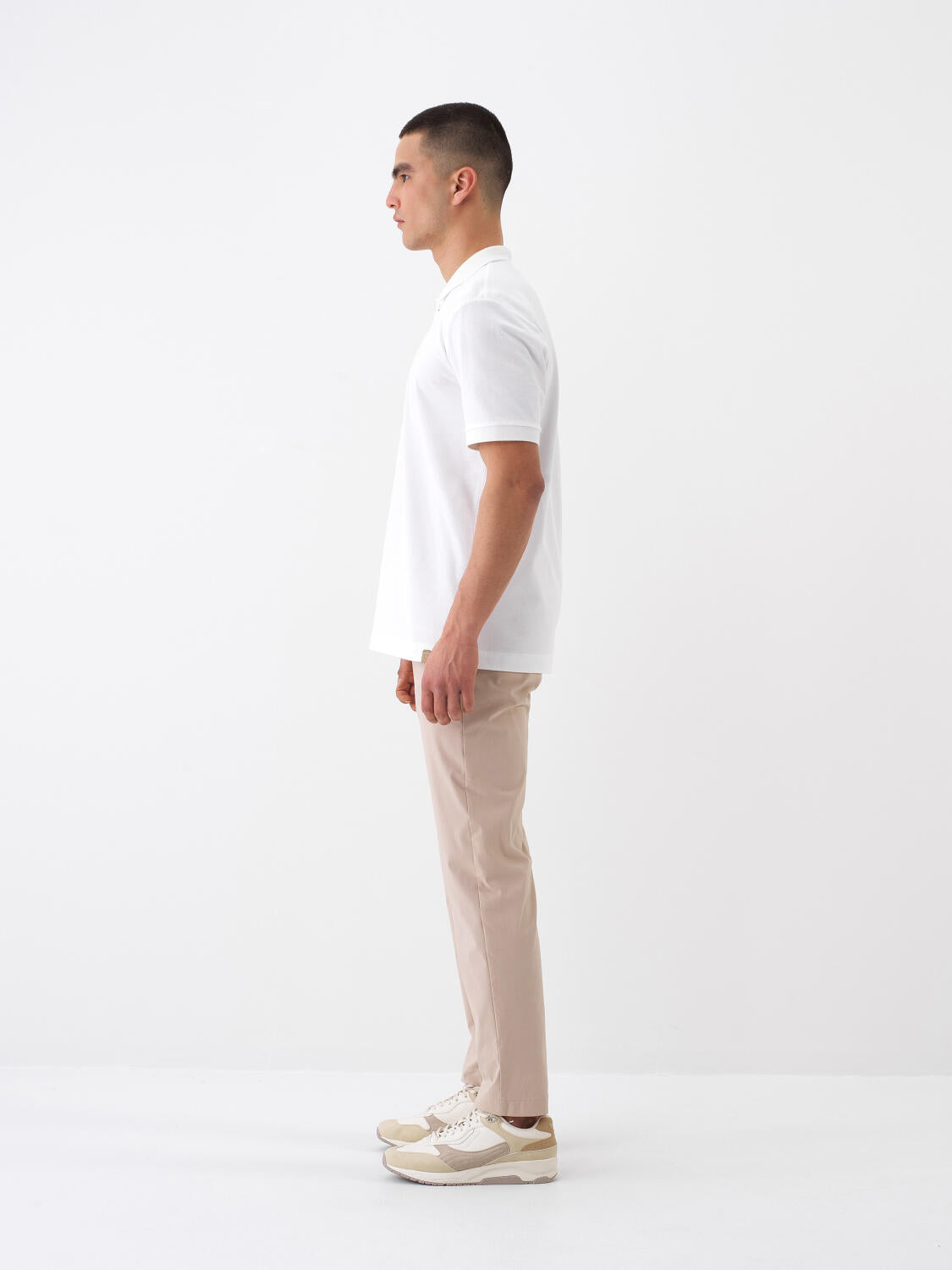 Xint Slim Fit Cotton Beige Jogger Pant