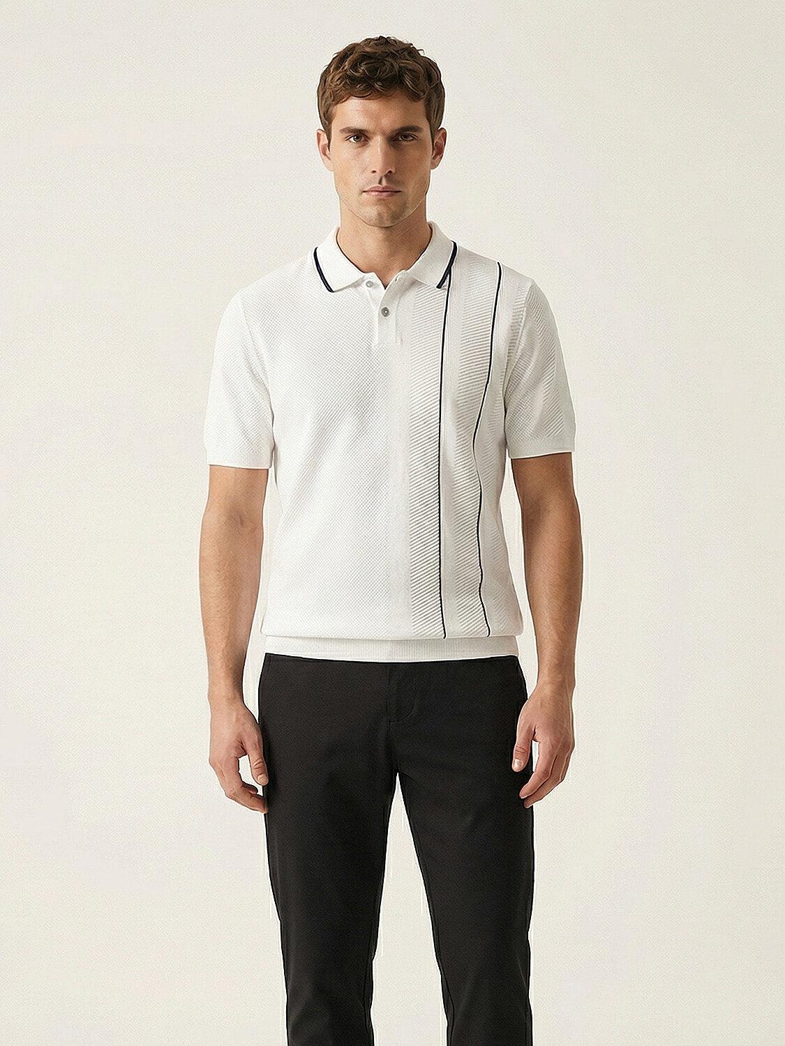 Xint White Regular Fit Short Sleeved Polo