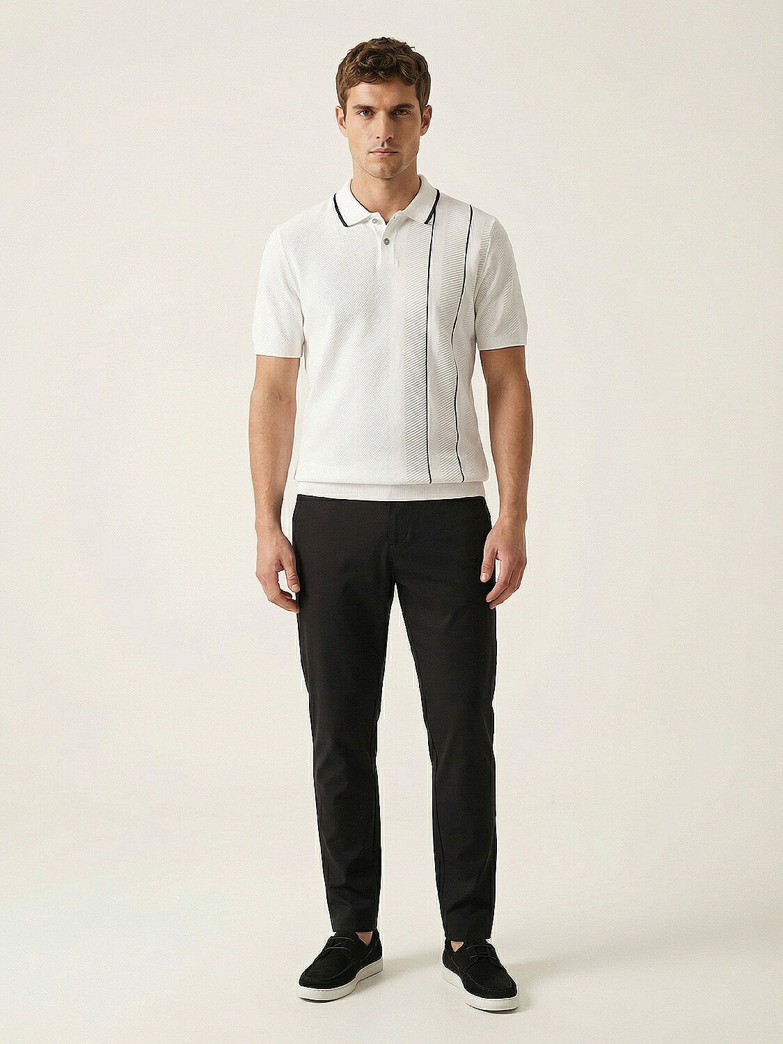 Xint White Regular Fit Short Sleeved Polo