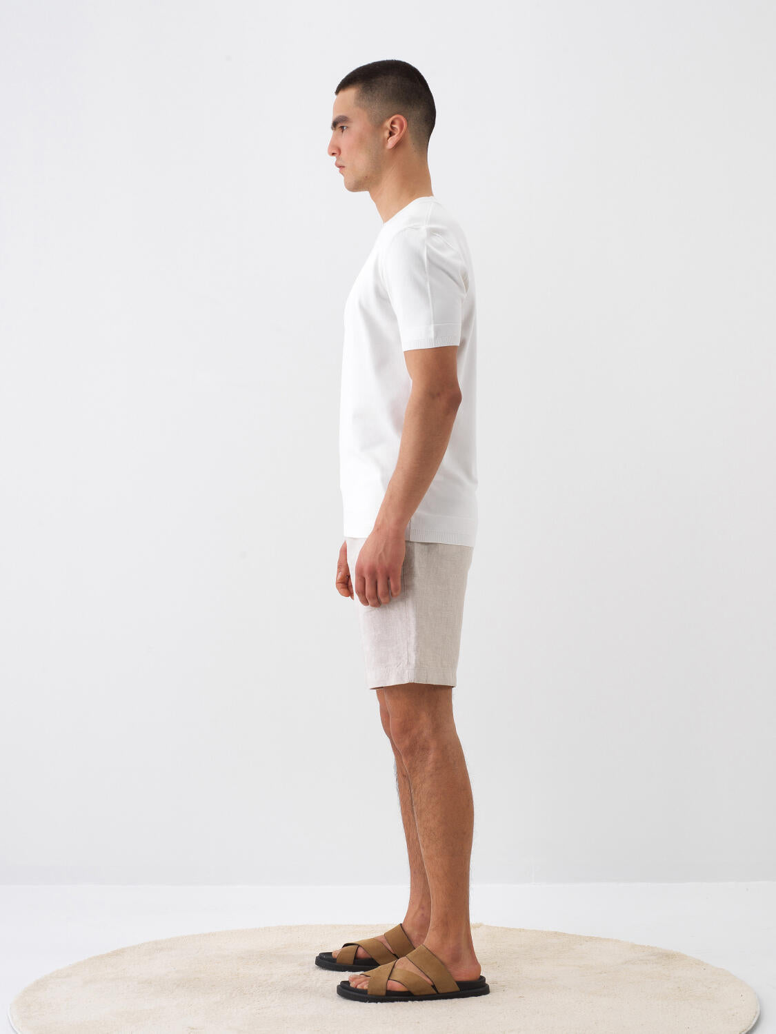 Xint Regular Fit White Round Neck T-shirt