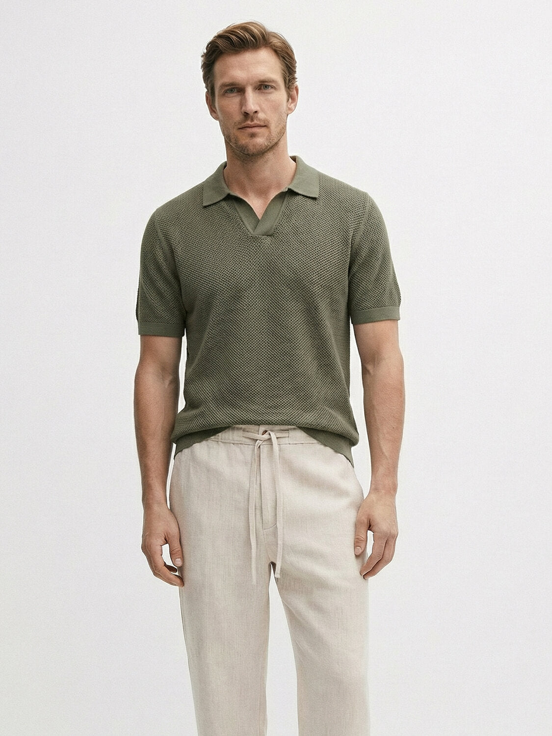 Xint Olive Regular Fit Polo
