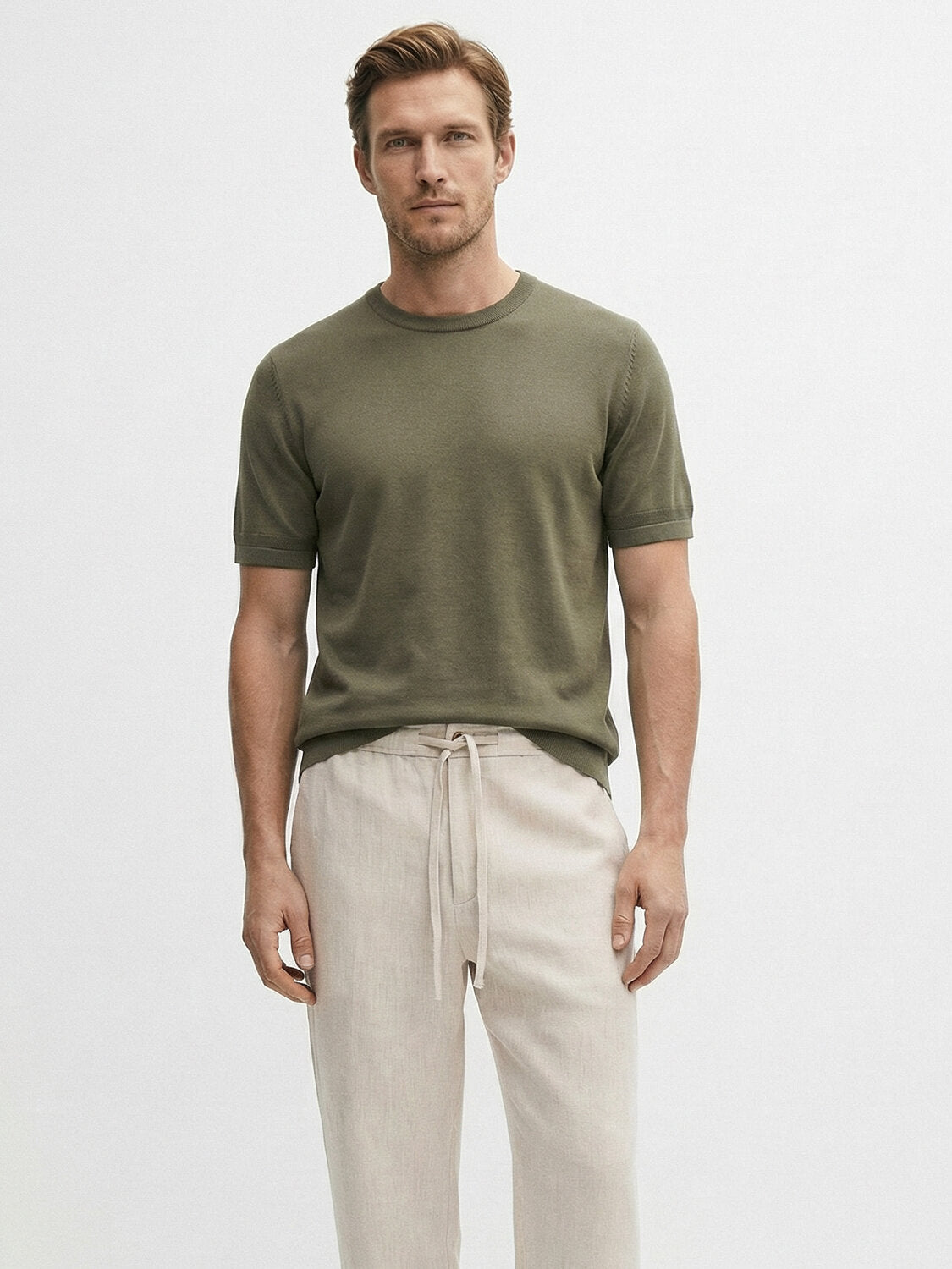 Xint Khaki Regular Fit T-Shirt