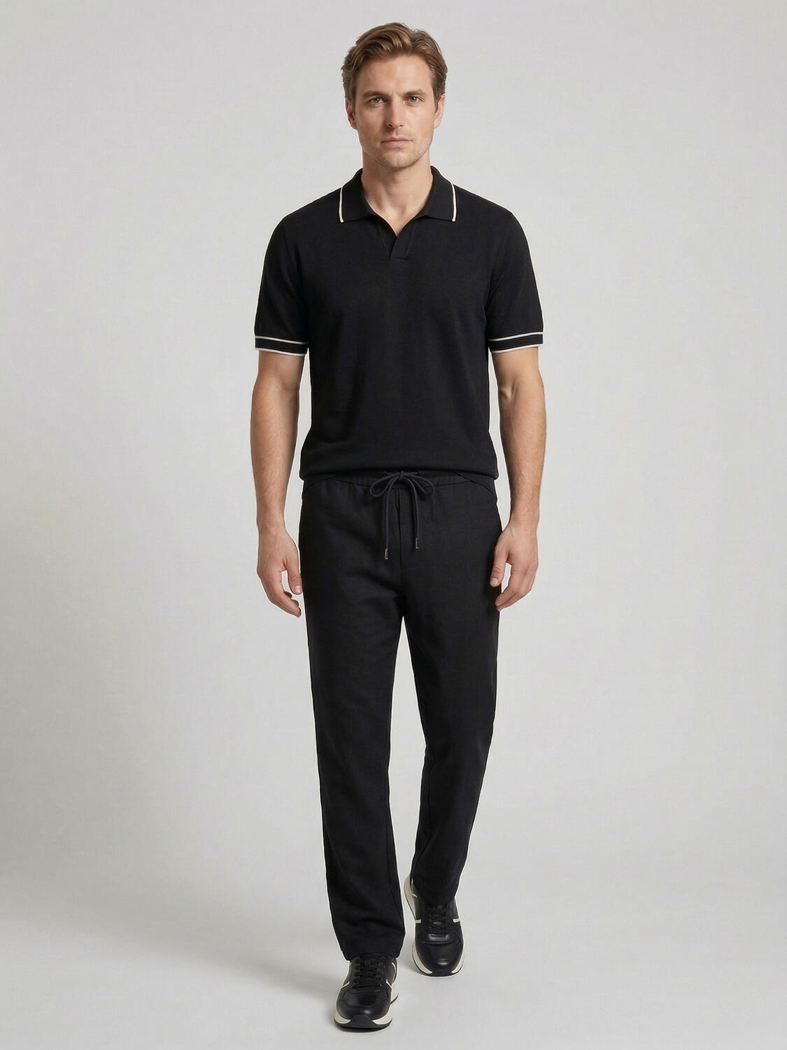 Xint Black Polo