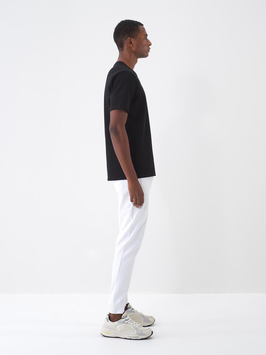 Xint White Jogger With Elastic Waist