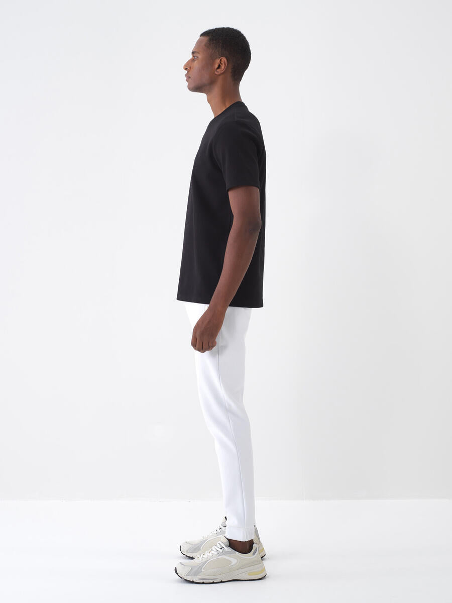 Xint White Jogger With Elastic Waist