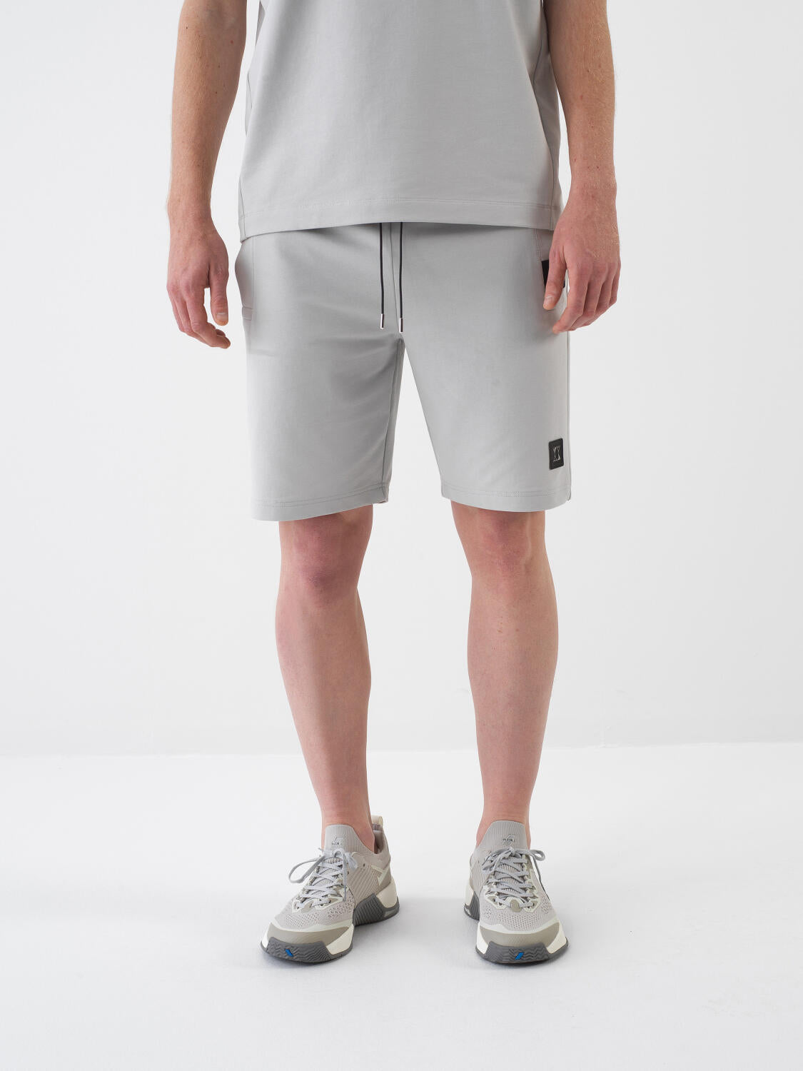 Xint Grey Cotton Short With Logo