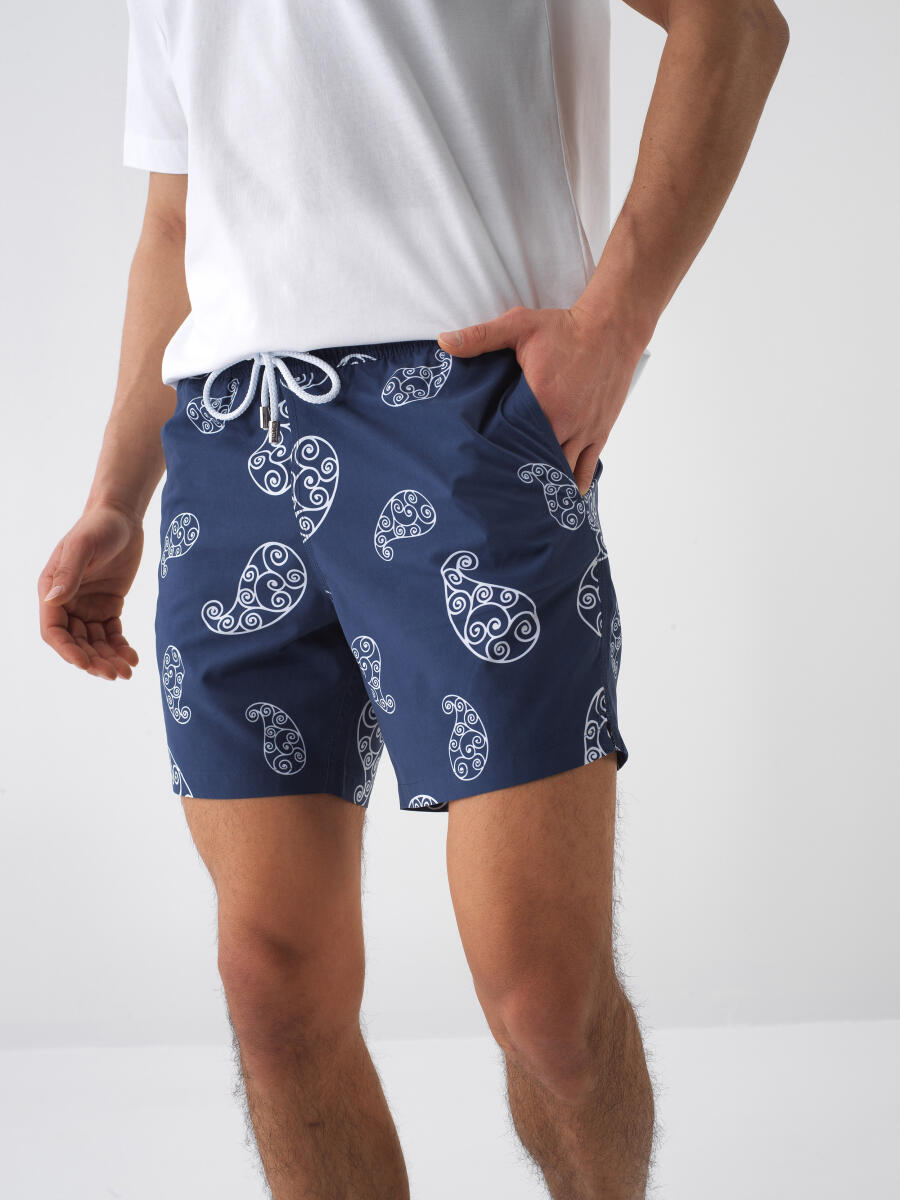 Xint Navy Regular Fit Swim Short