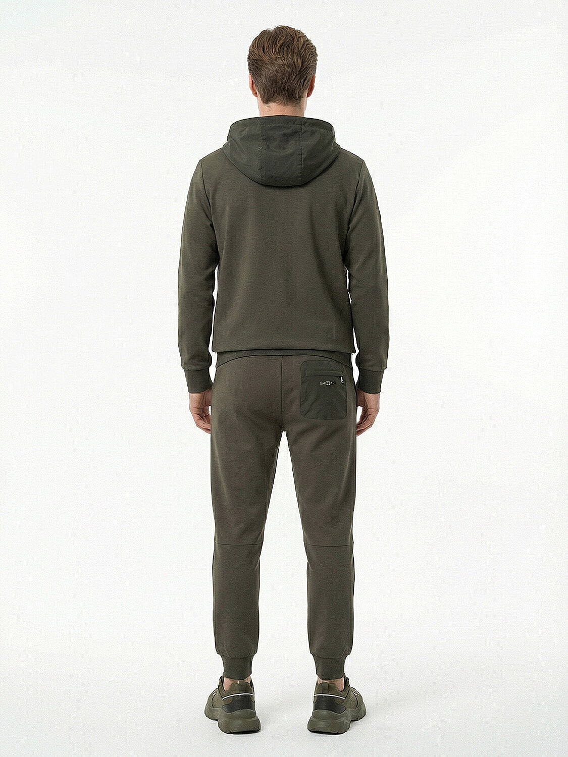 Xint Olive Cotton Textured Regular Fit Sweater