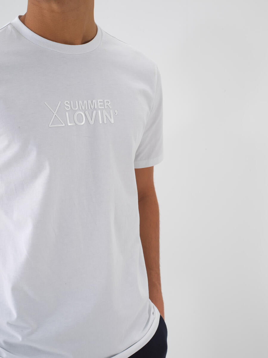 Xint Men White T-shirt With Lovin Summer Design