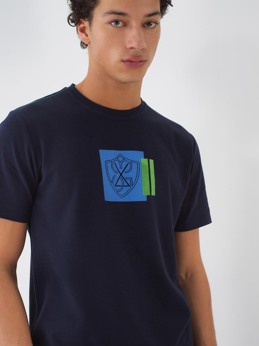 Xint Men Navy T-shirt With Front Design