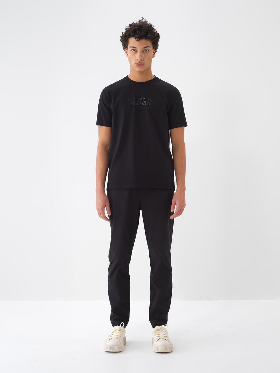 Xint Men Black T-shirt With Lovin Summer Design