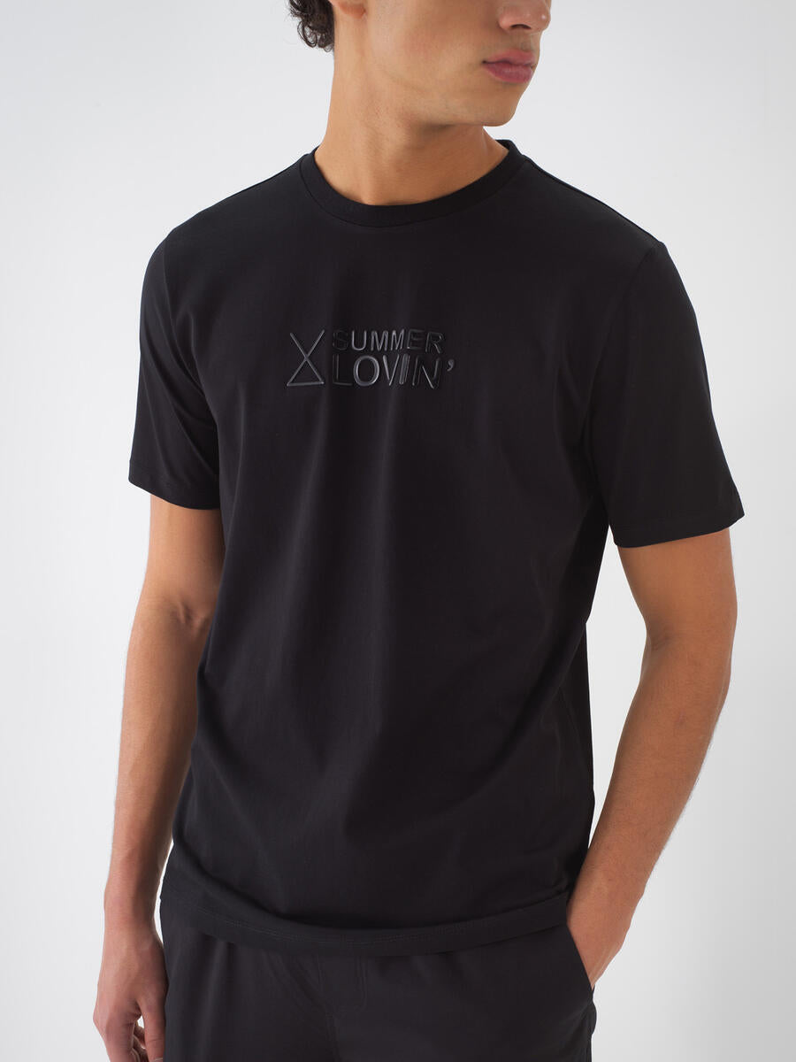 Xint Men Black T-shirt With Lovin Summer Design