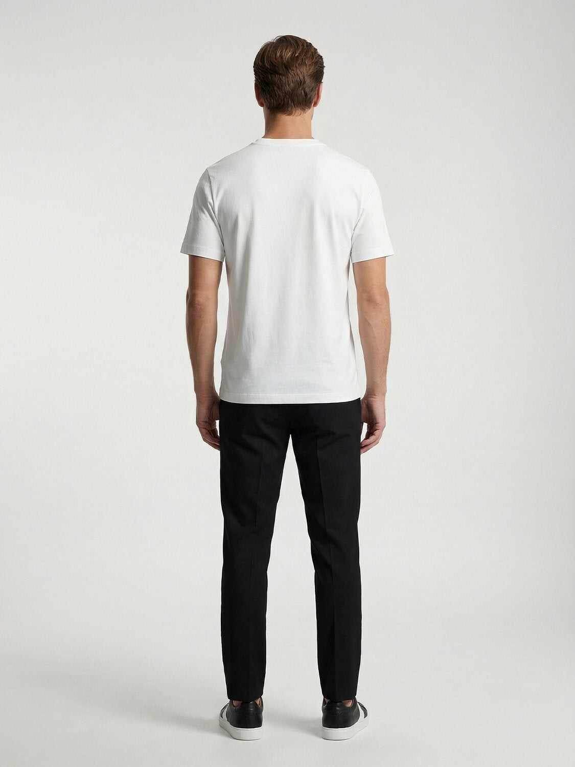 Xint White Printed Logo Regular Fit T-Shirt