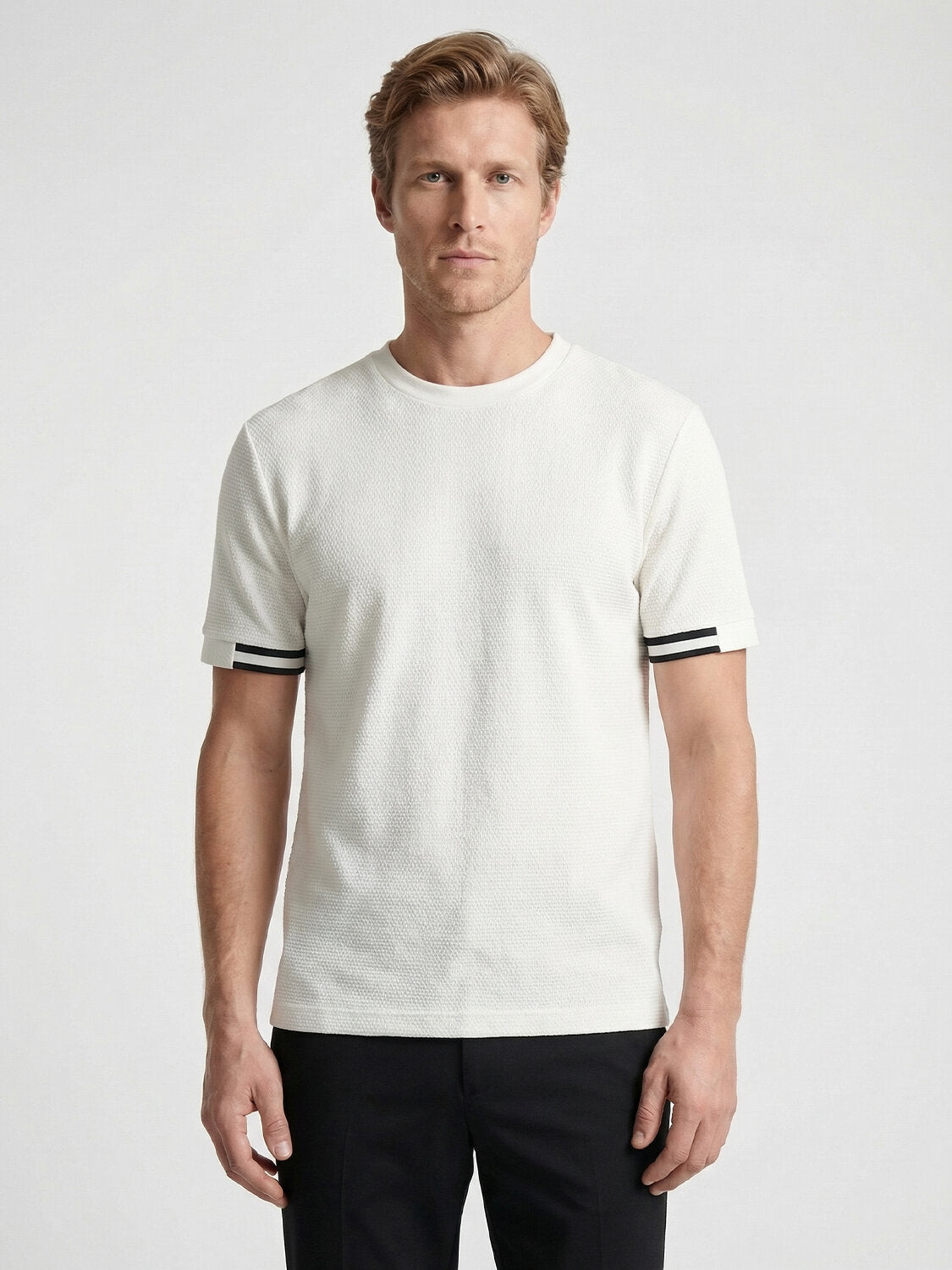 Xint White Round Neck Regular Fit T-Shirt