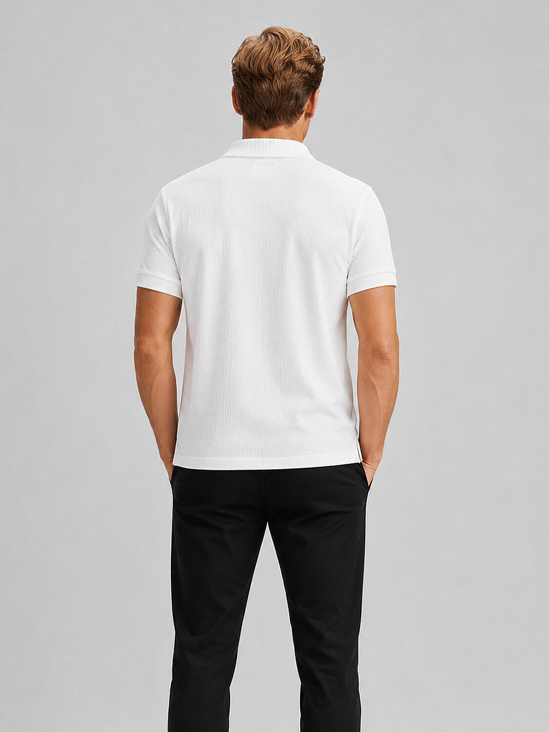 Xint Short Sleeved White Polo