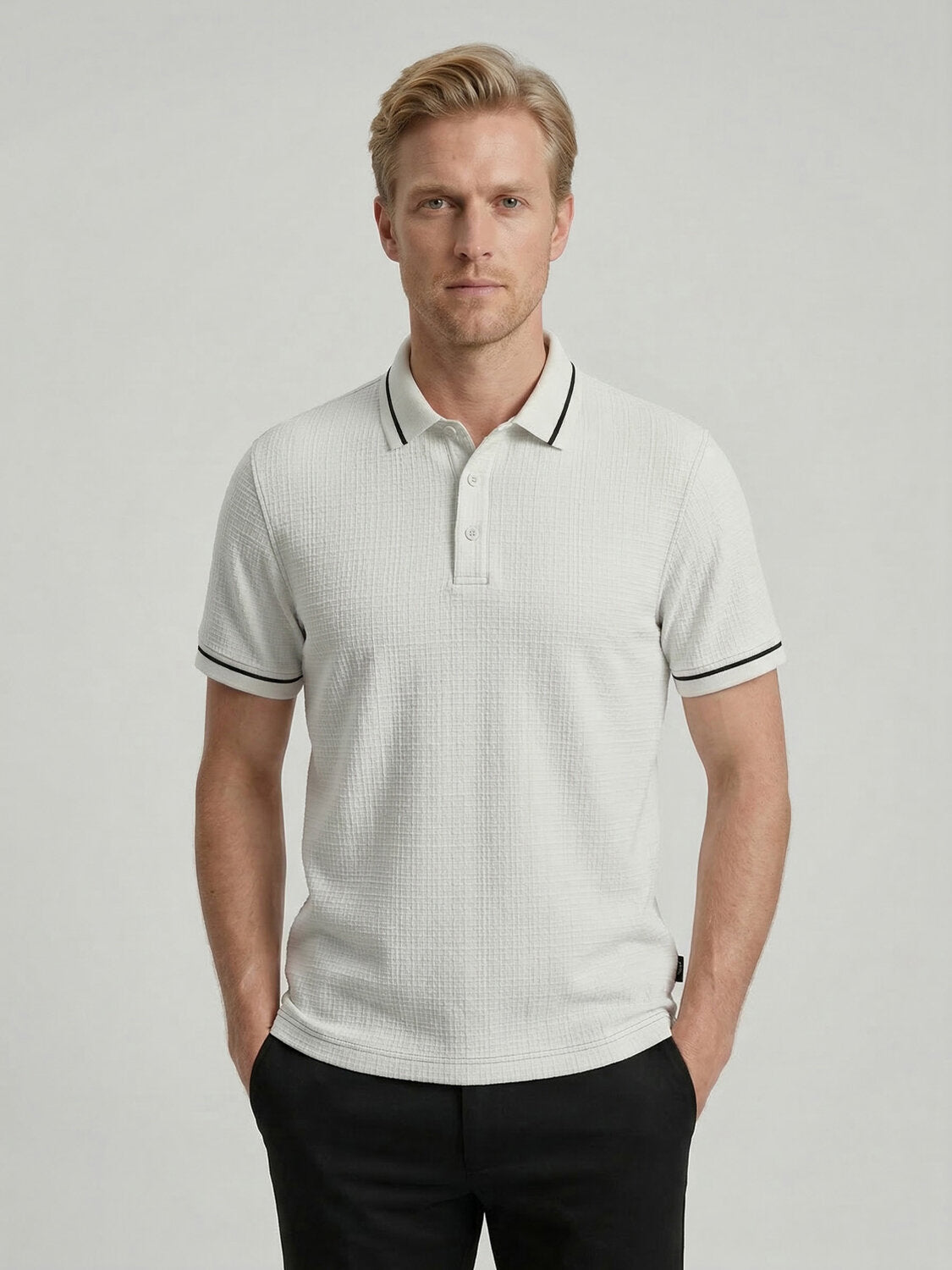 Xint White Short Sleeved Regular Fit Polo
