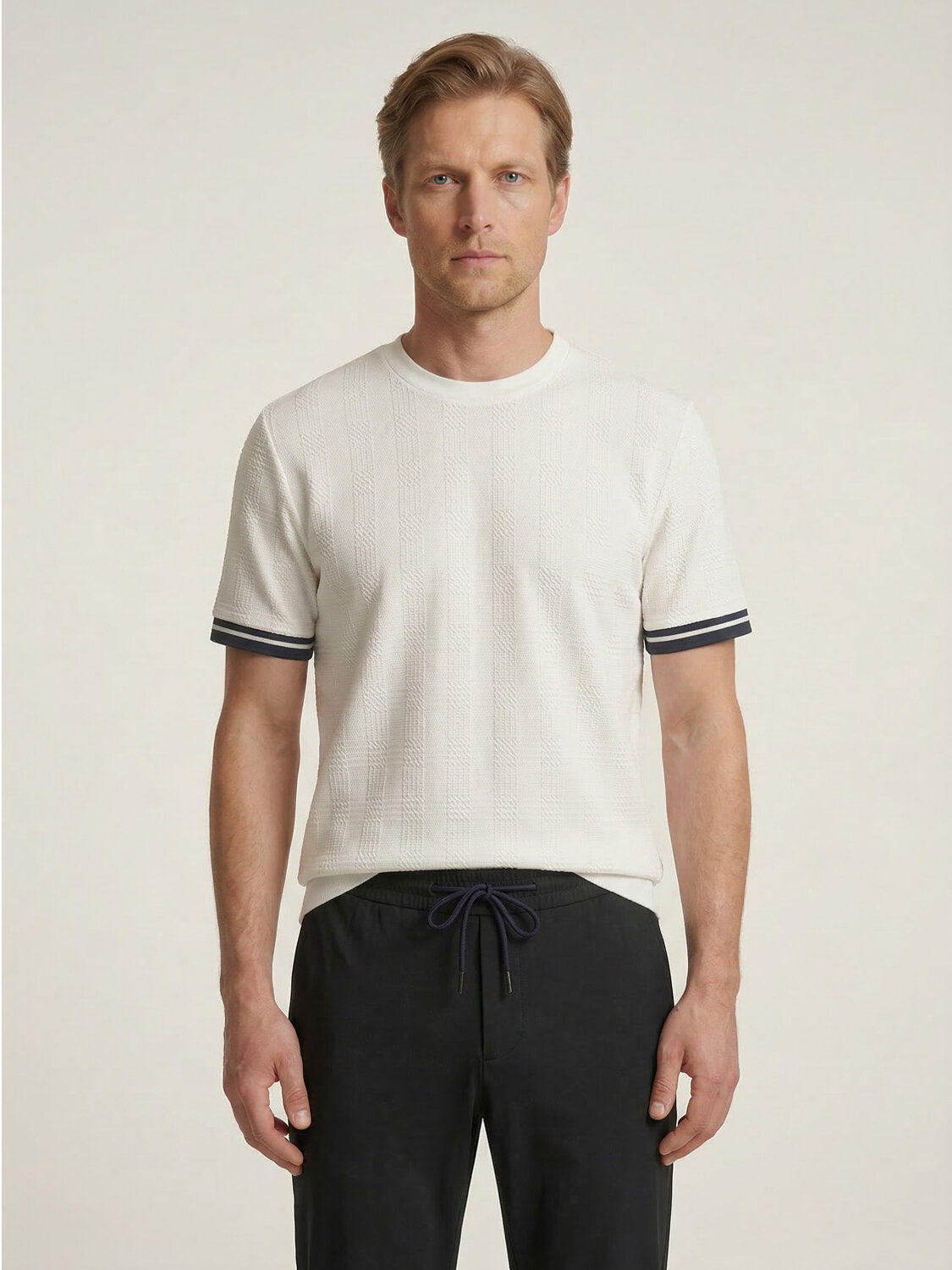 Xint White Round Neck Regular Fit T-Shirt
