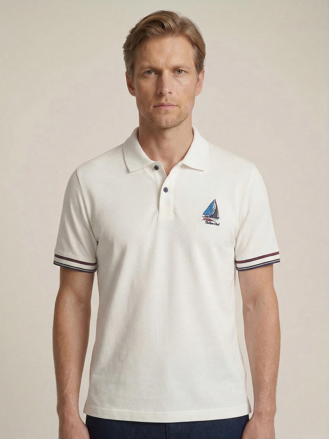 Xint Short Sleeved White Polo