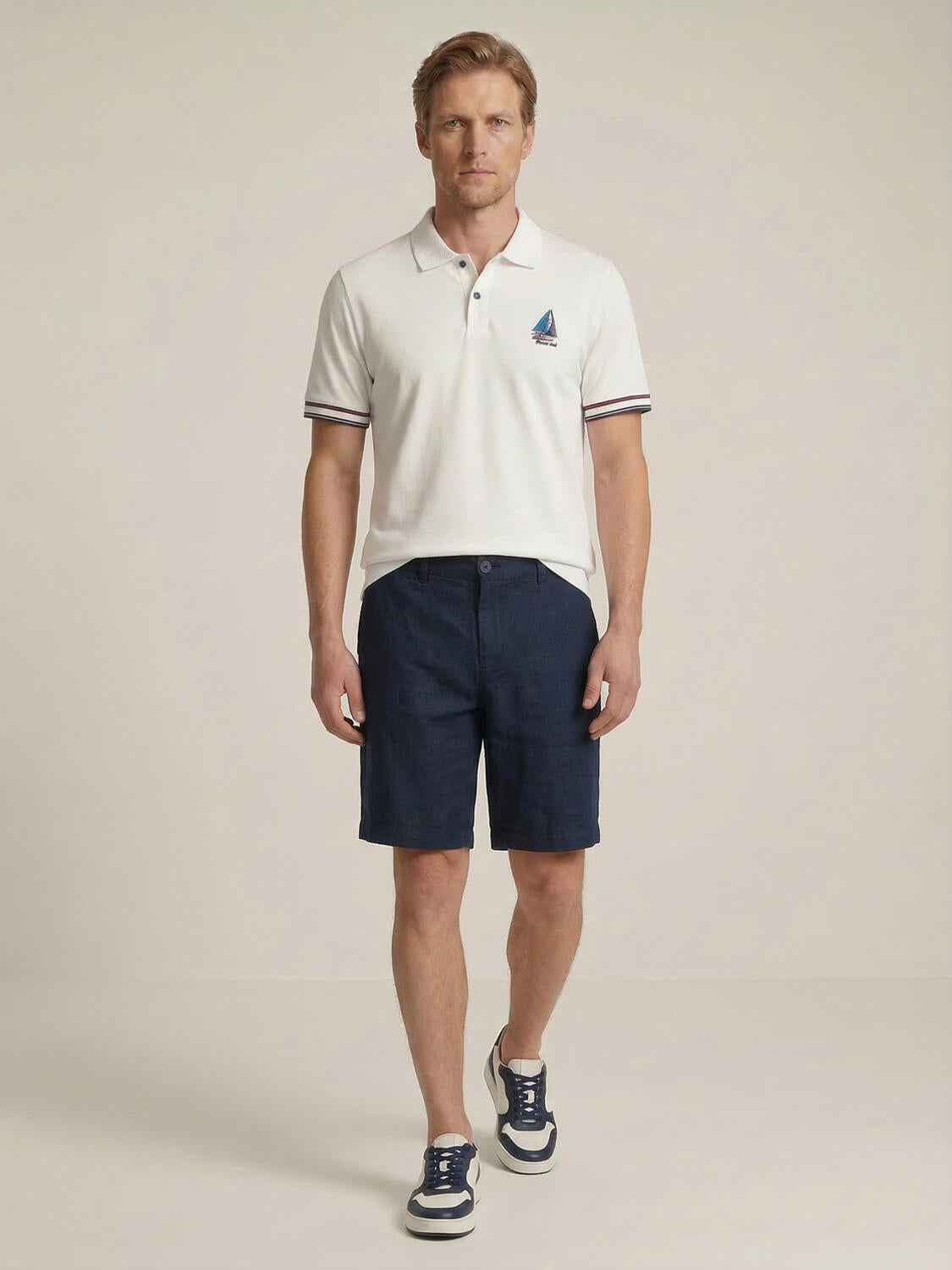 Xint Short Sleeved White Polo