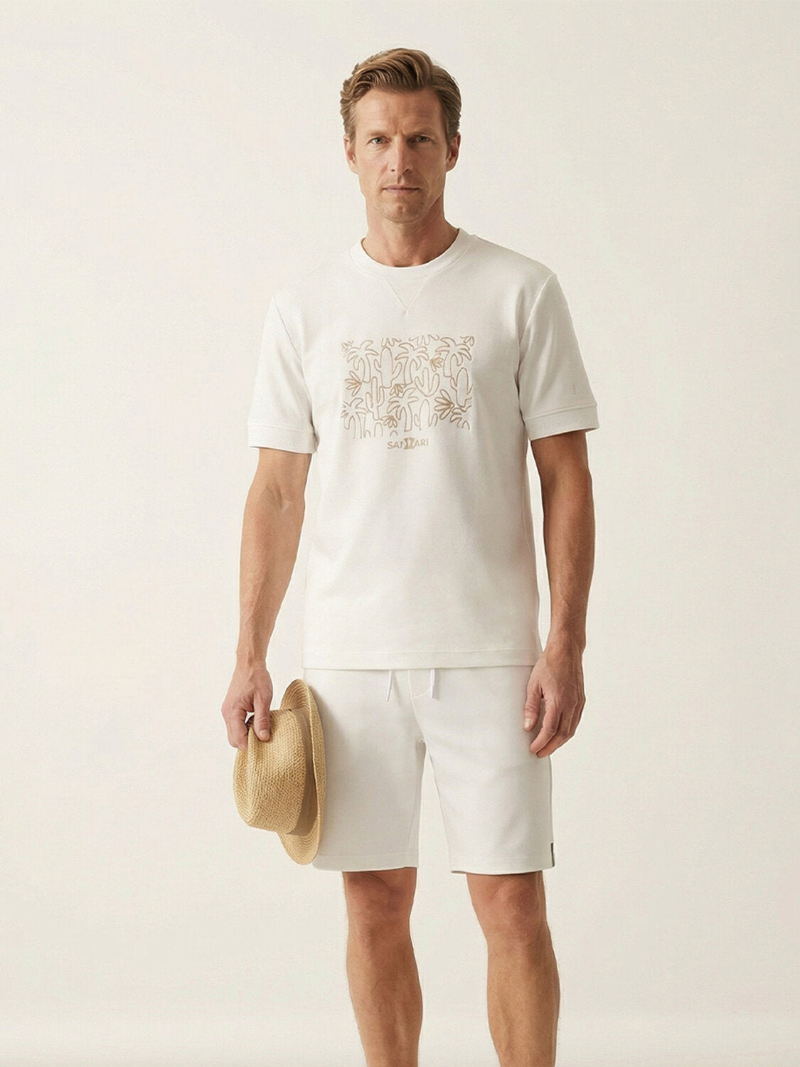 Xint White Cotton Short Sleeved T-Shirt