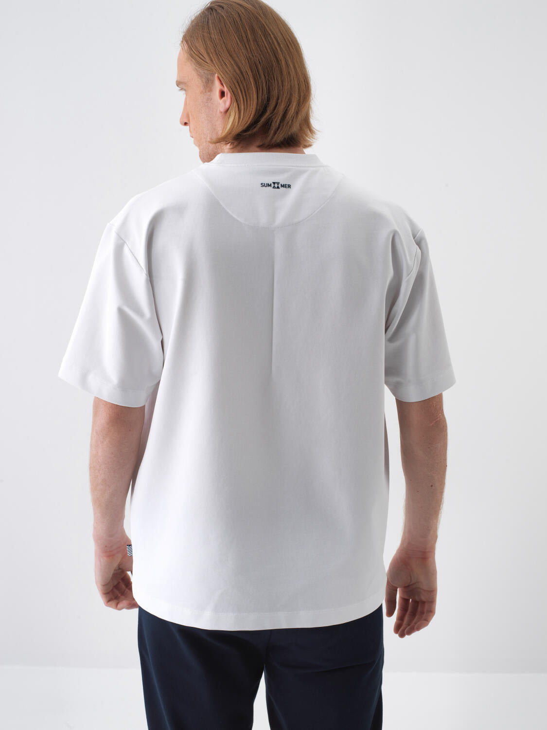 Xint White Cotton T-shirt With Chest Pocket