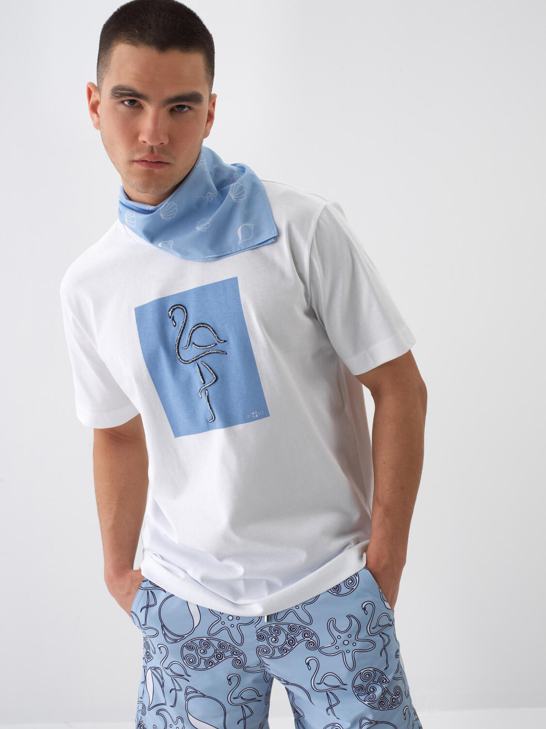 Xint White Cotton T-shirt With Front Logo