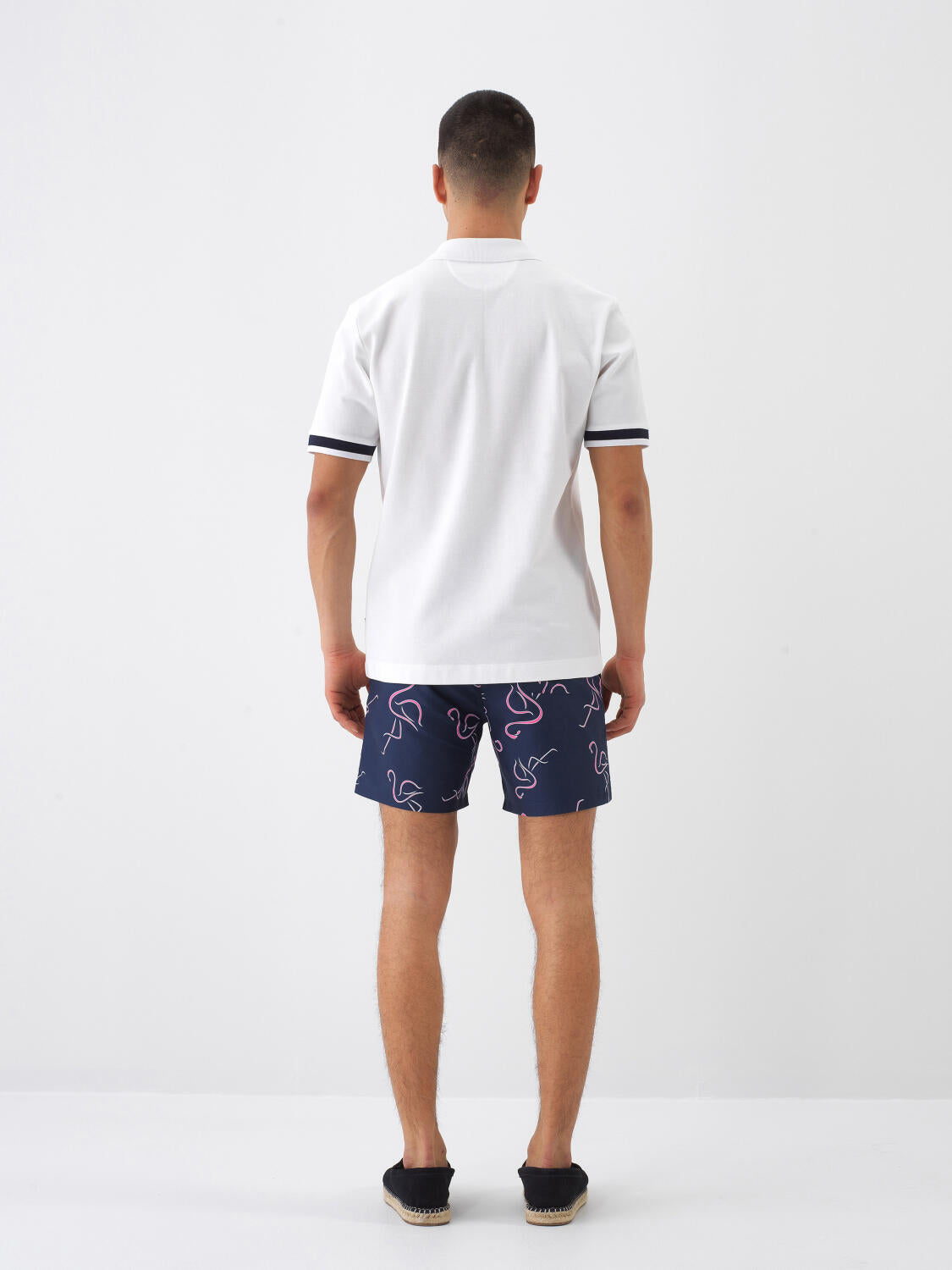 Xint White Cotton Polo With Design