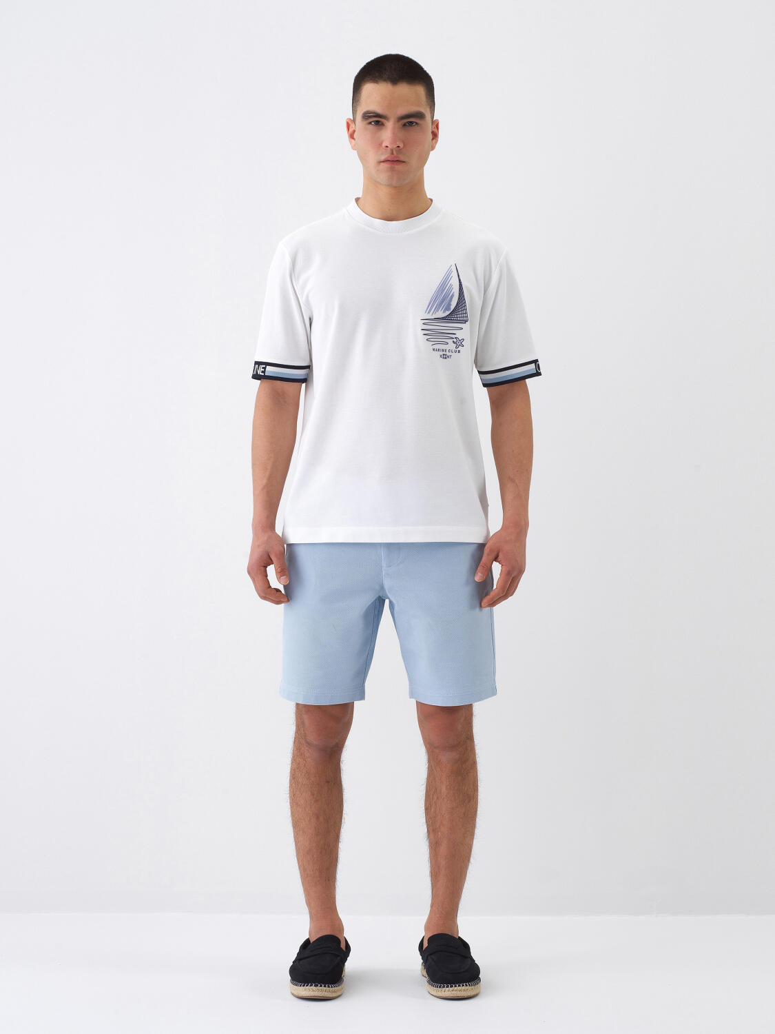 Xint Regular Fit White Cotton T-shirt