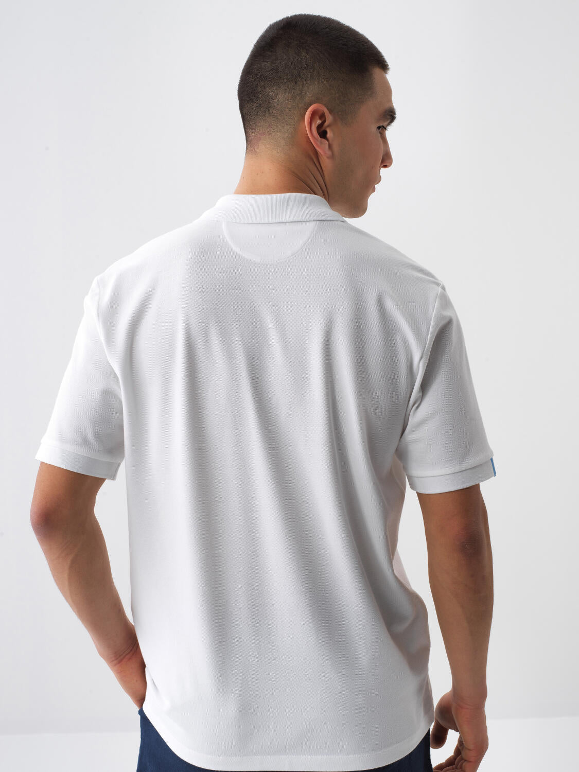 Xint White Regular Fit Cotton Polo
