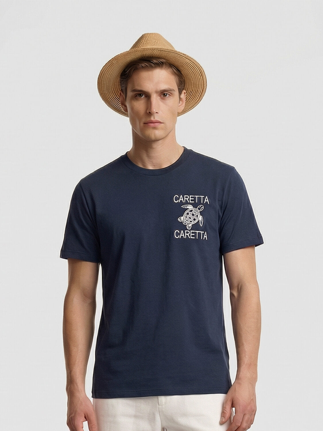 Xint Navy Printed Short Sleeved T-Shirt