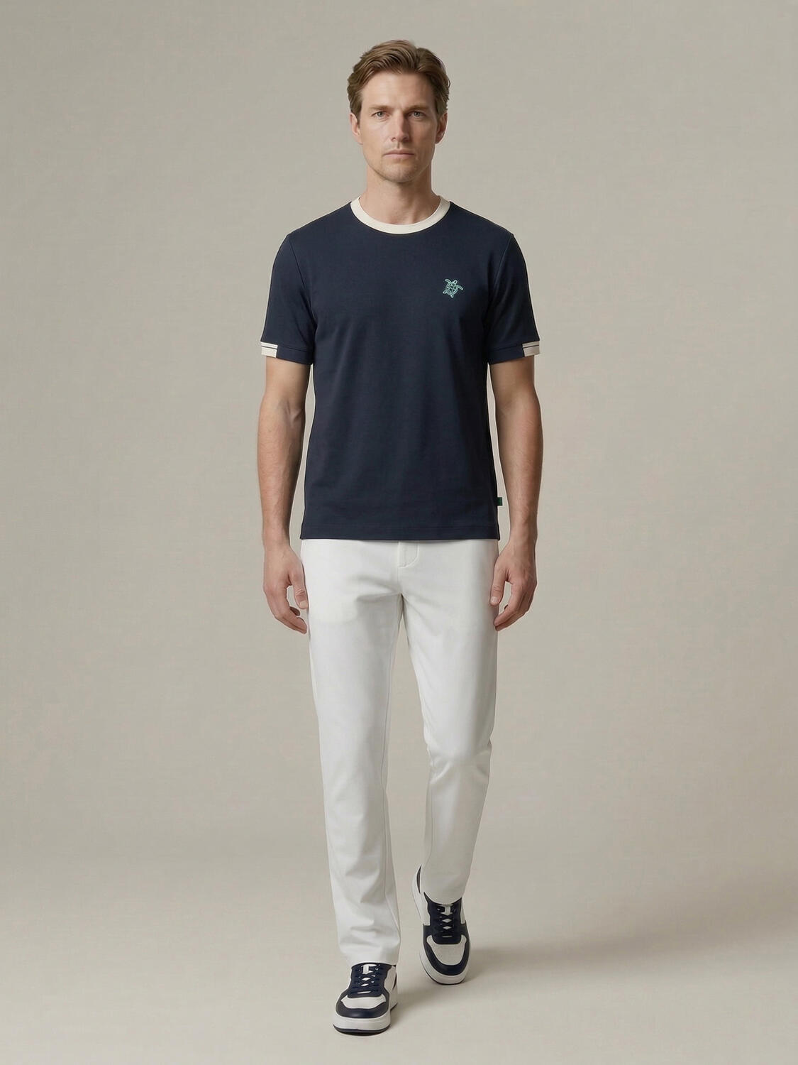 Xint Navy Short Sleeved Regular Fit T-Shirt