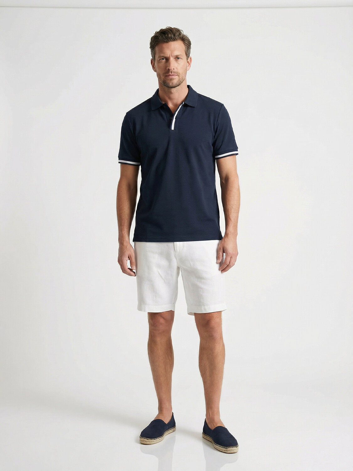 Xint Navy Slim Fit Polo