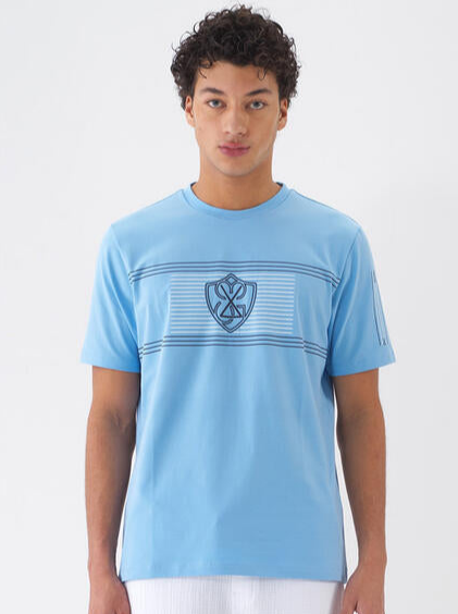 Xint Men Blue T-shirt With Printed Front Logo