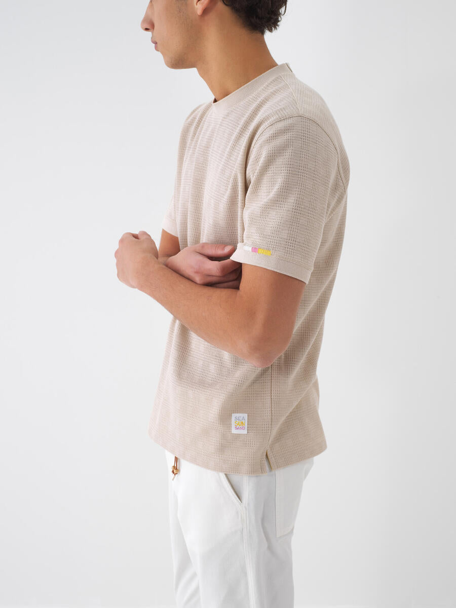 Xint Cotton Regular Fit Beige T-Shirt