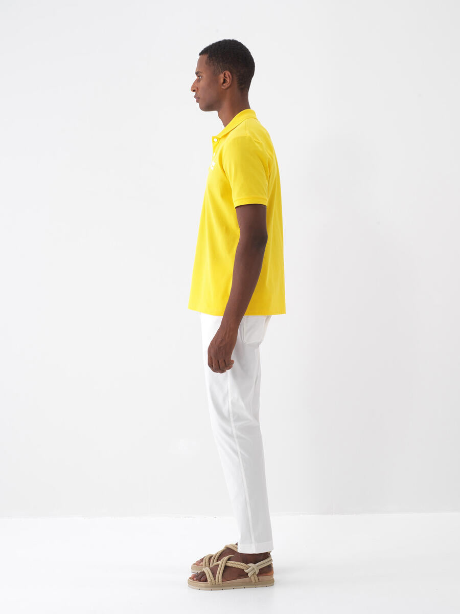 Xint Men Yellow Polo With Pocket
