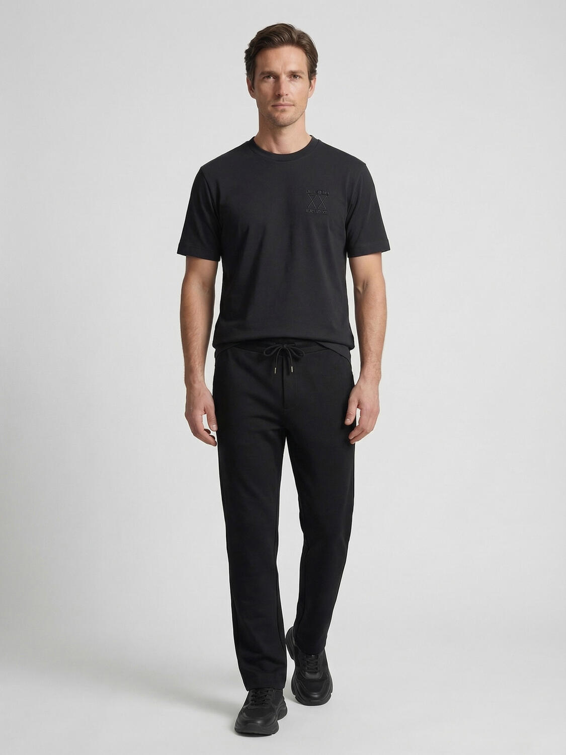 Xint Black T-Shirt With Chest Logo