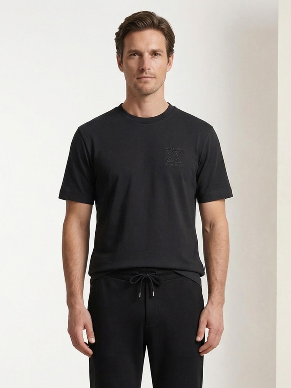 Xint Black T-Shirt With Chest Logo
