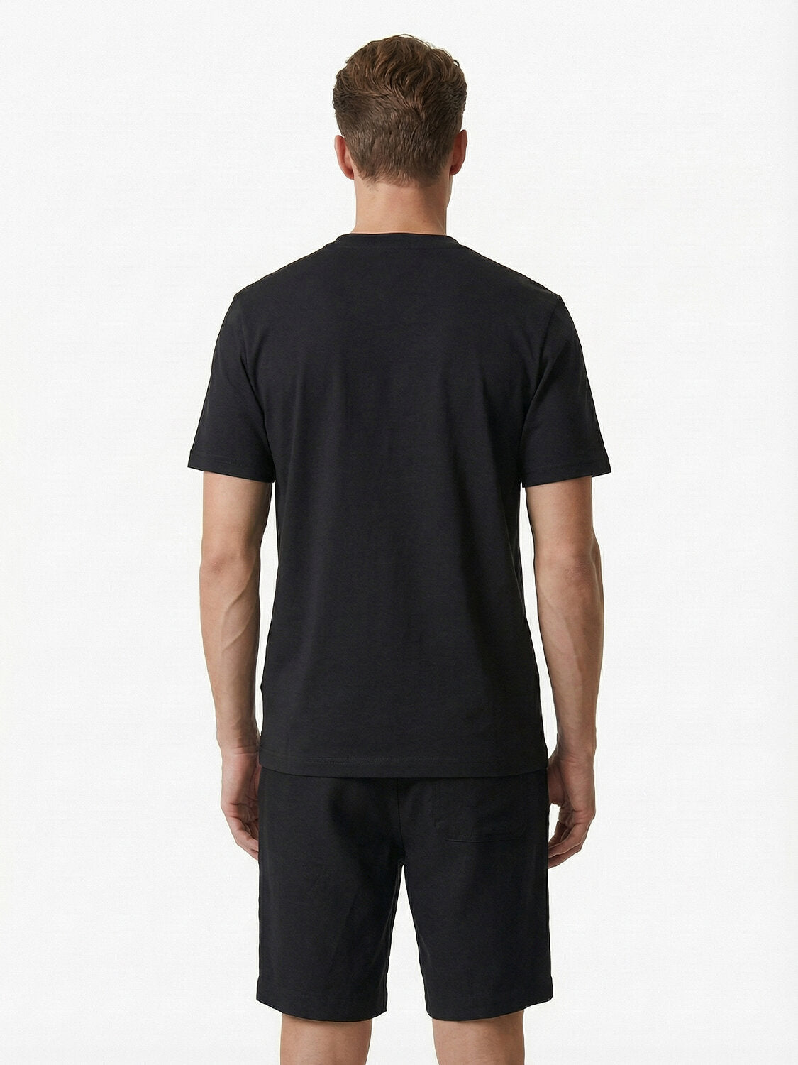 Xint Black Printed Design Cotton Textured T-Shirt