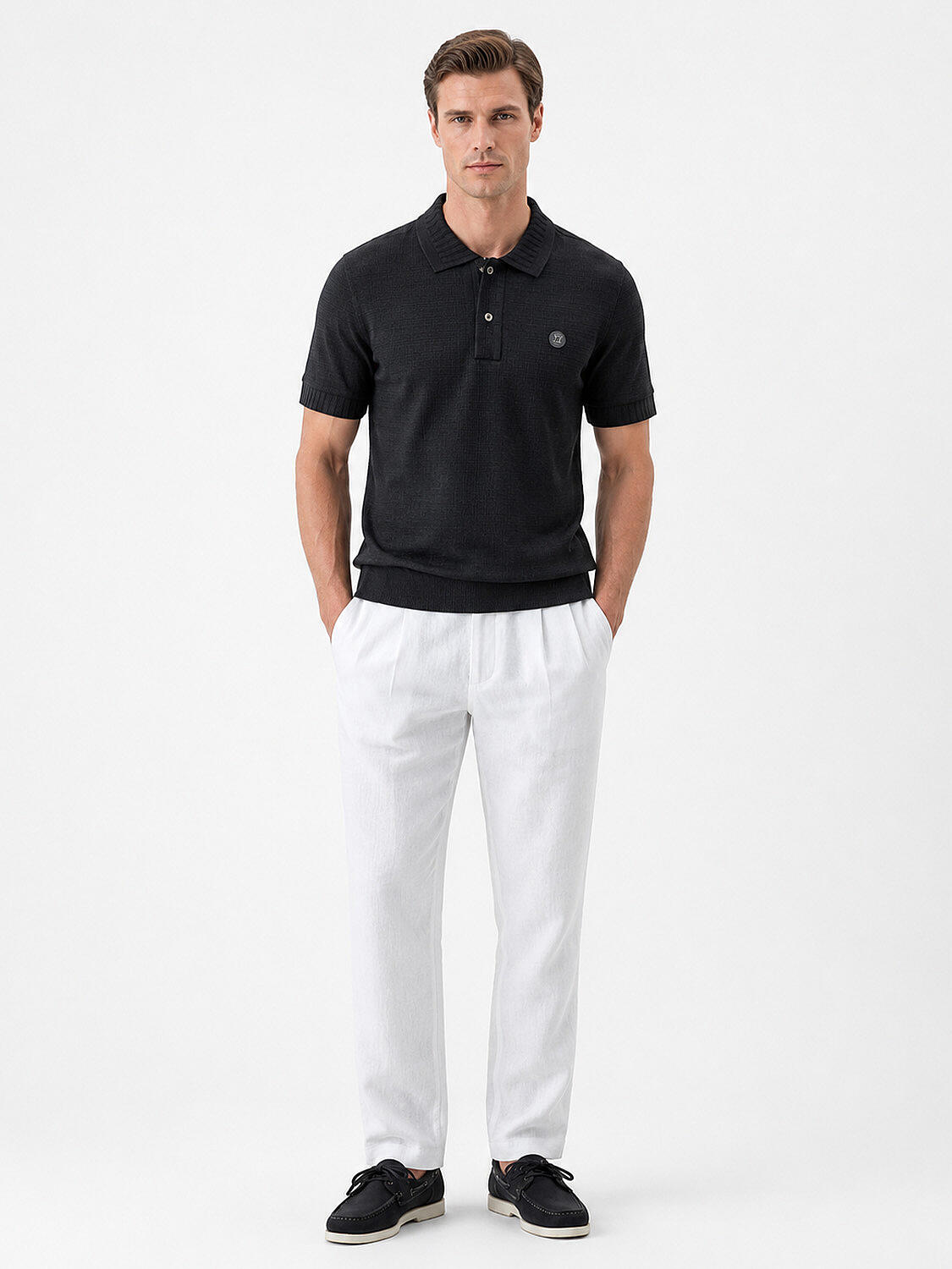 Xint Short Sleeved Black Polo