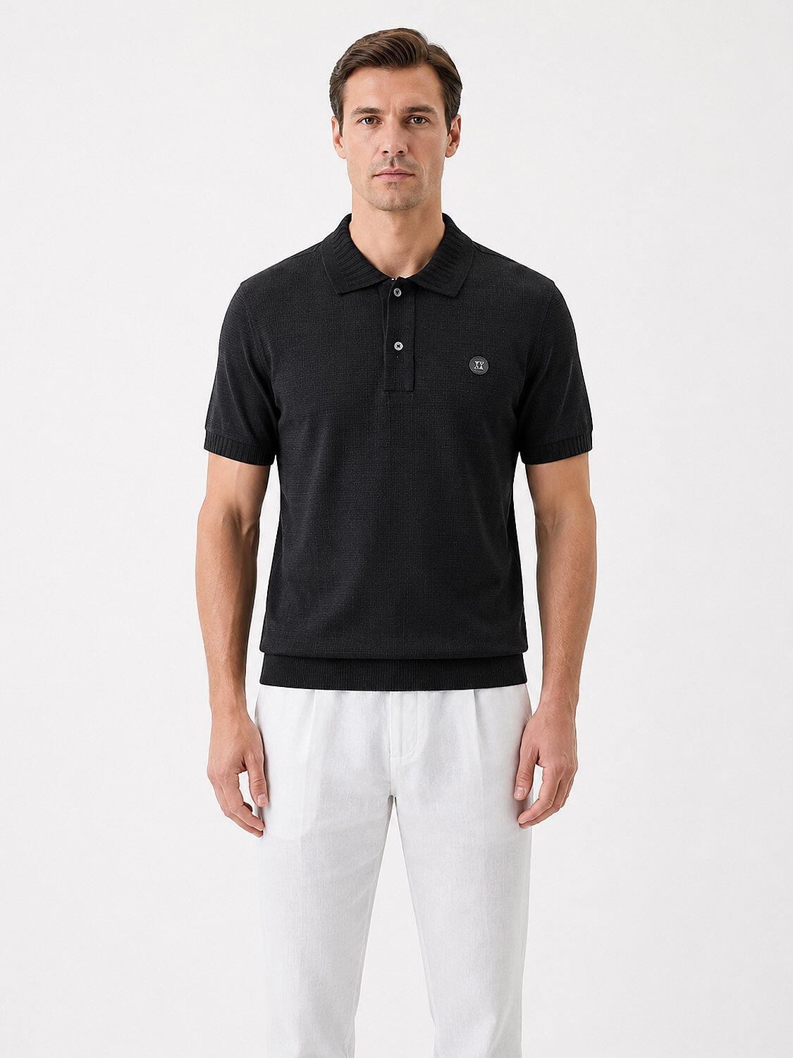 Xint Short Sleeved Black Polo