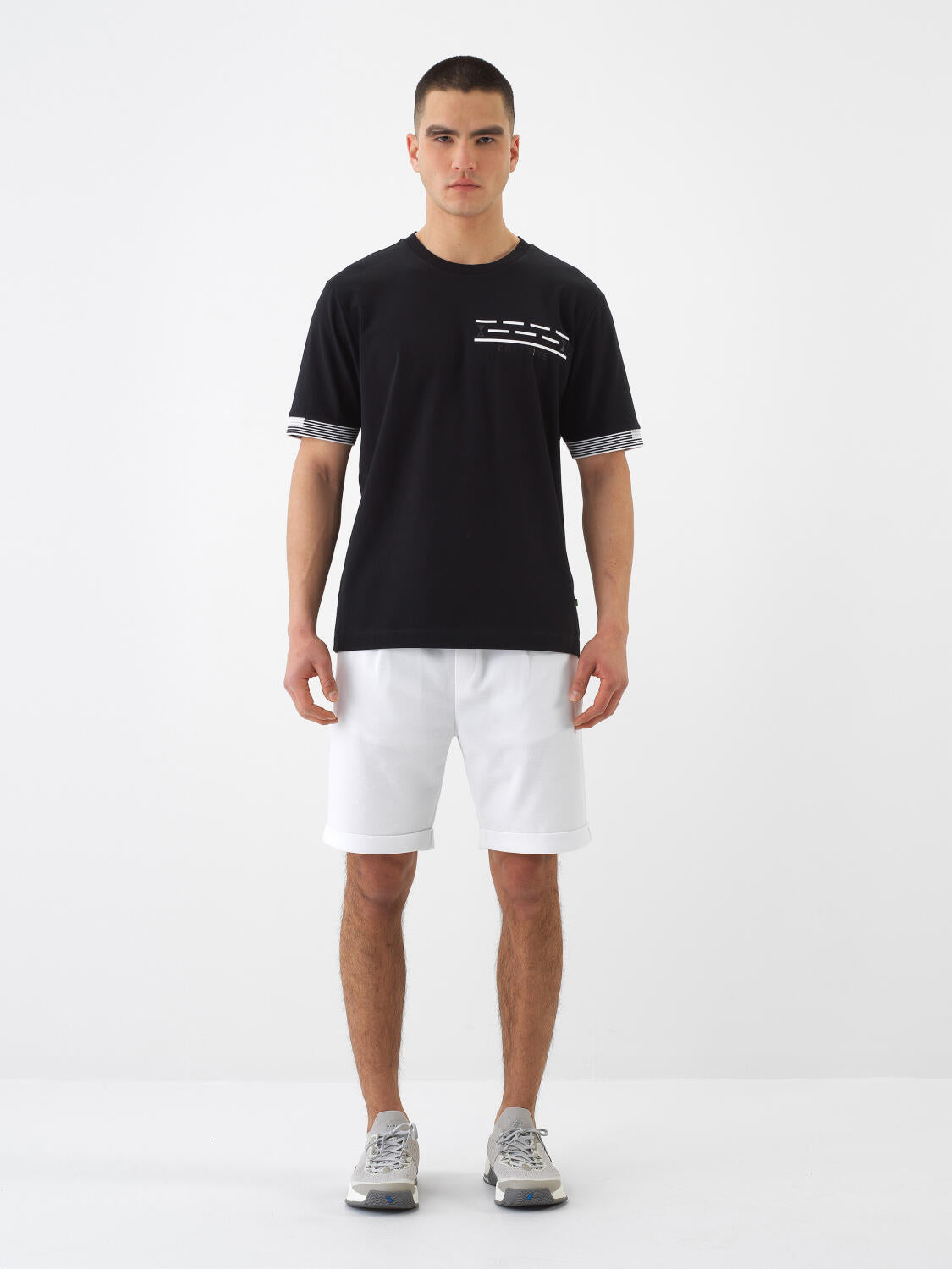 Xint Black Regular Fit Cotton T-shirt