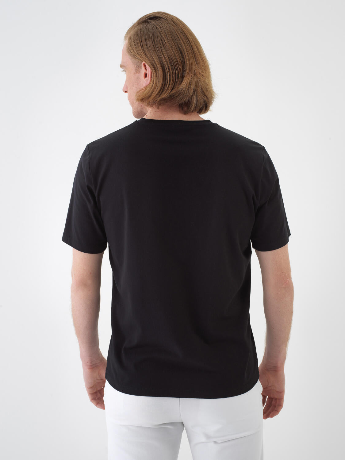 Xint Black Slim Fit Cotton T-shirt