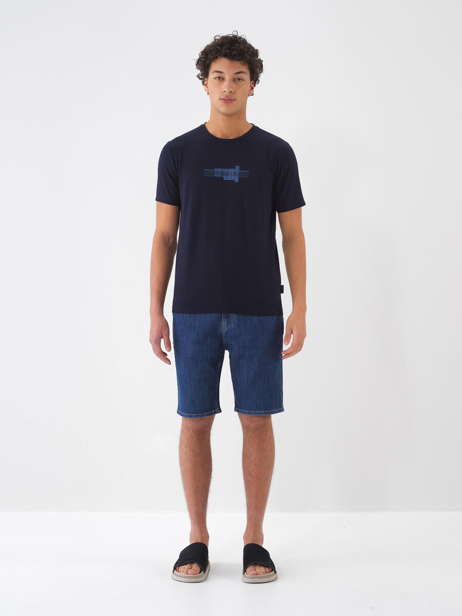 Xint Navy T-shirt With Freedom Front Design