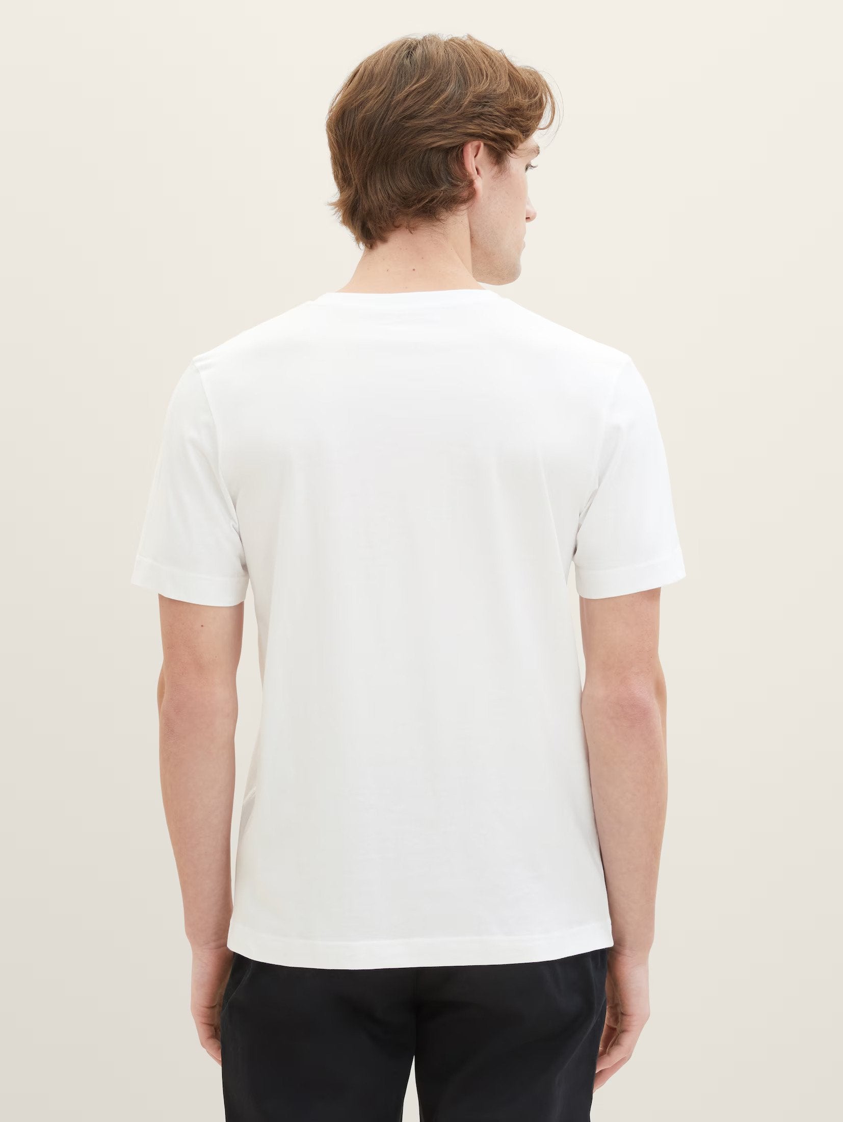 Tom Tailor V-Neck White Twin T-Shirts