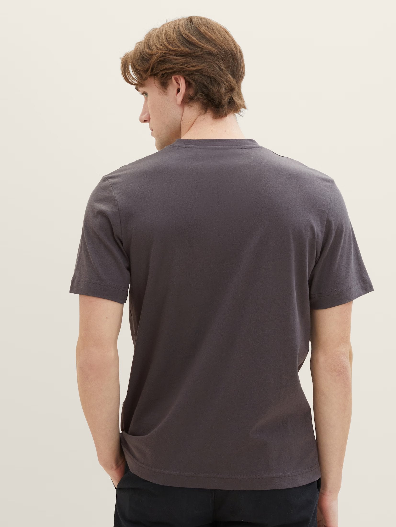 Tom Tailor Tarmac Grey T-Shirt with Polo Print